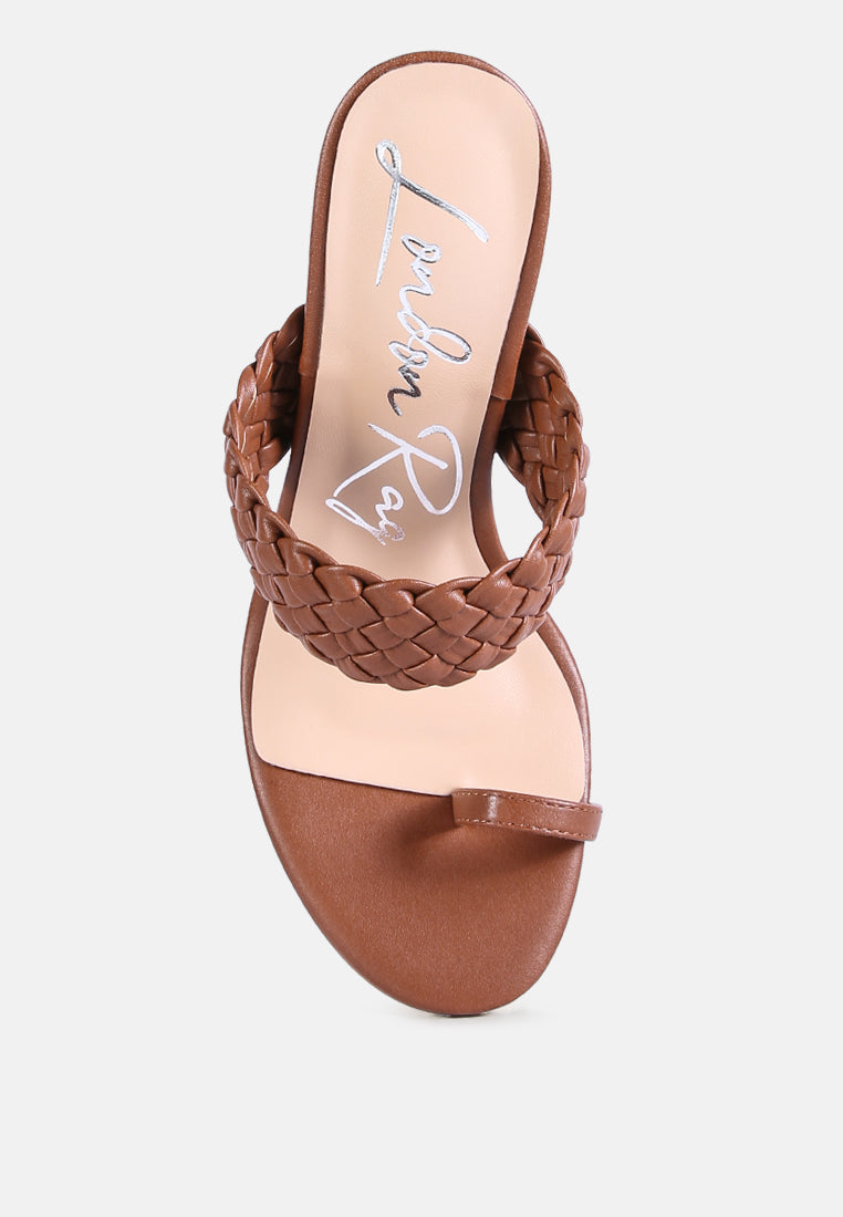 high perks woven strap high heels by ruw#color_machhiato