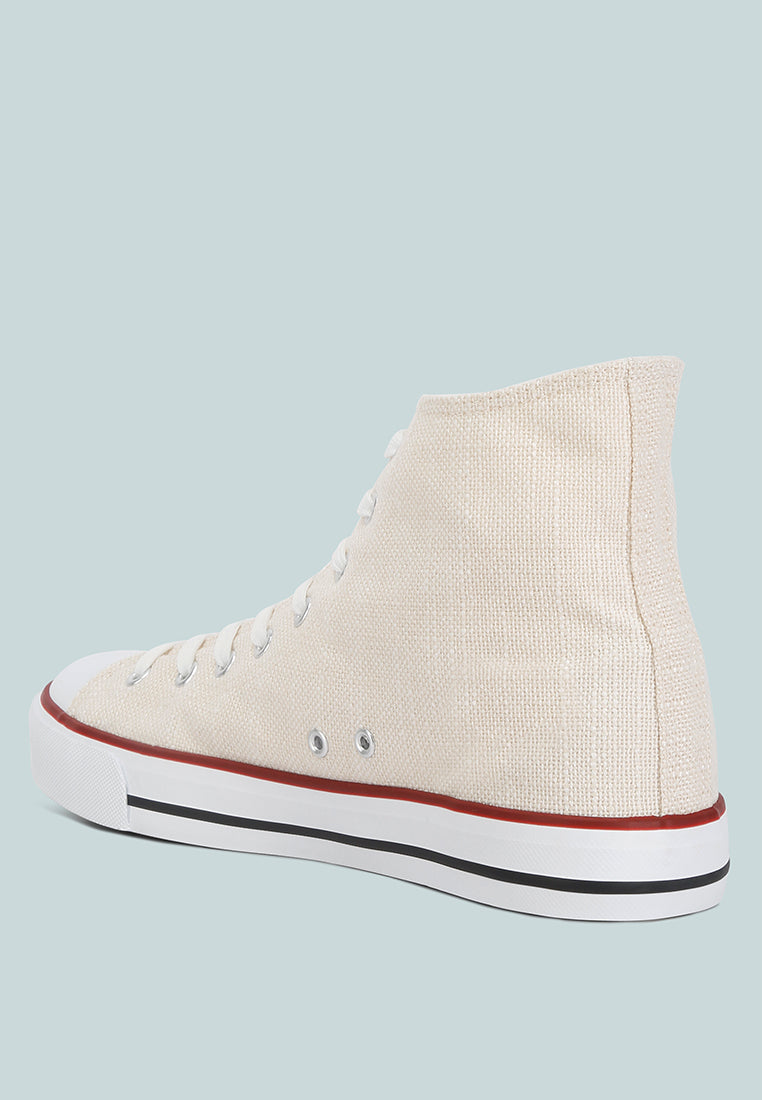 men's high ankle canvas sneakers
#color_off-white