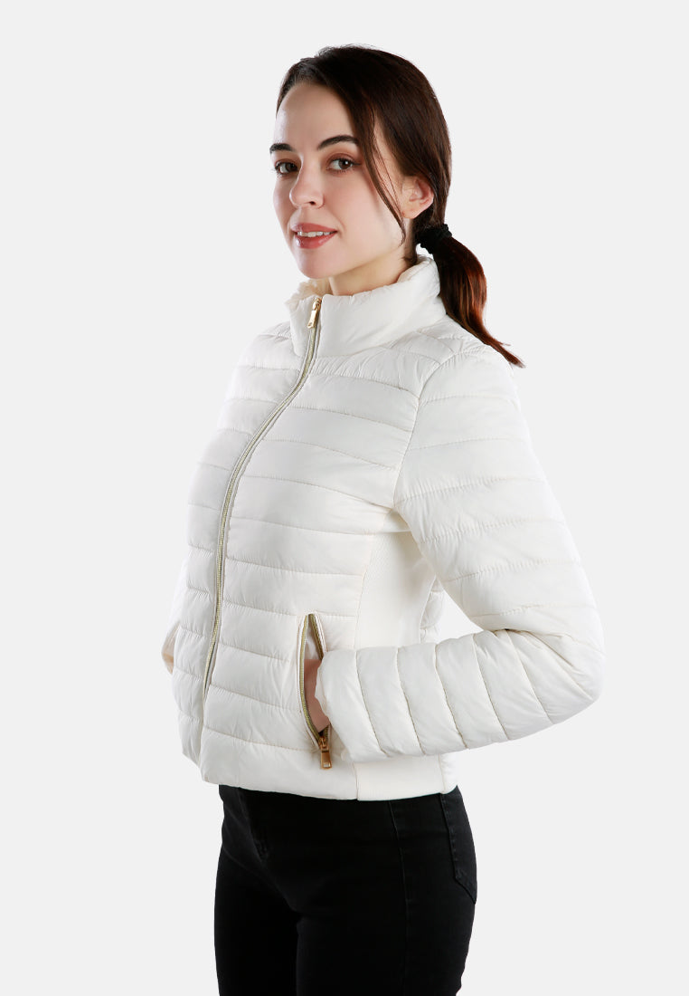 high collar quilted jacket#color_off-white