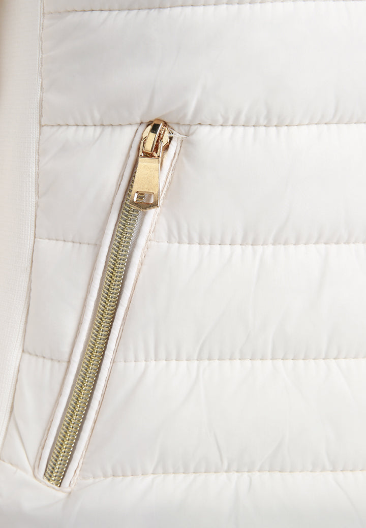 high collar quilted jacket#color_off-white