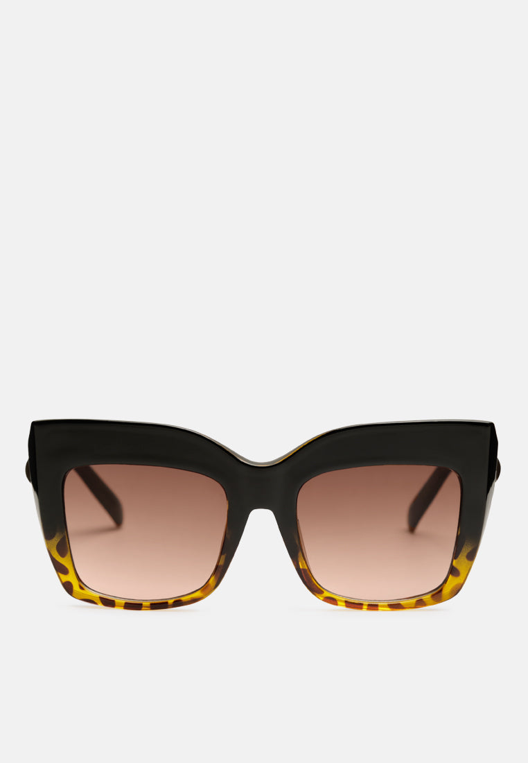 high gaze square framed sunglasses#color_brown