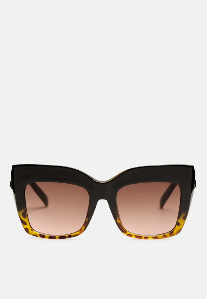 high gaze square framed sunglasses#color_brown