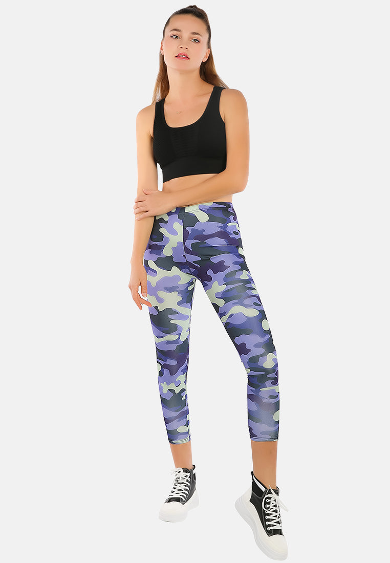 high waist camouflage running leggings#color_camo