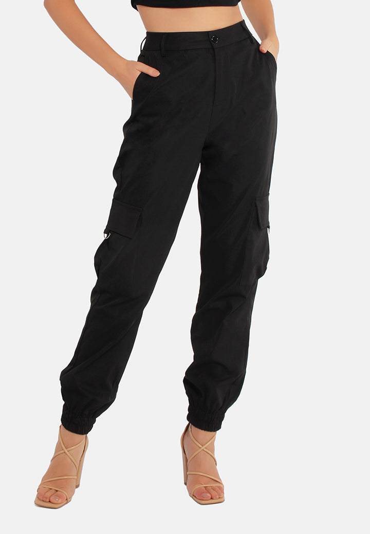 high waist cargo pants by ruw#color_black