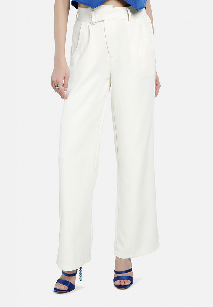 high waist flared pants by ruw#color_off-white