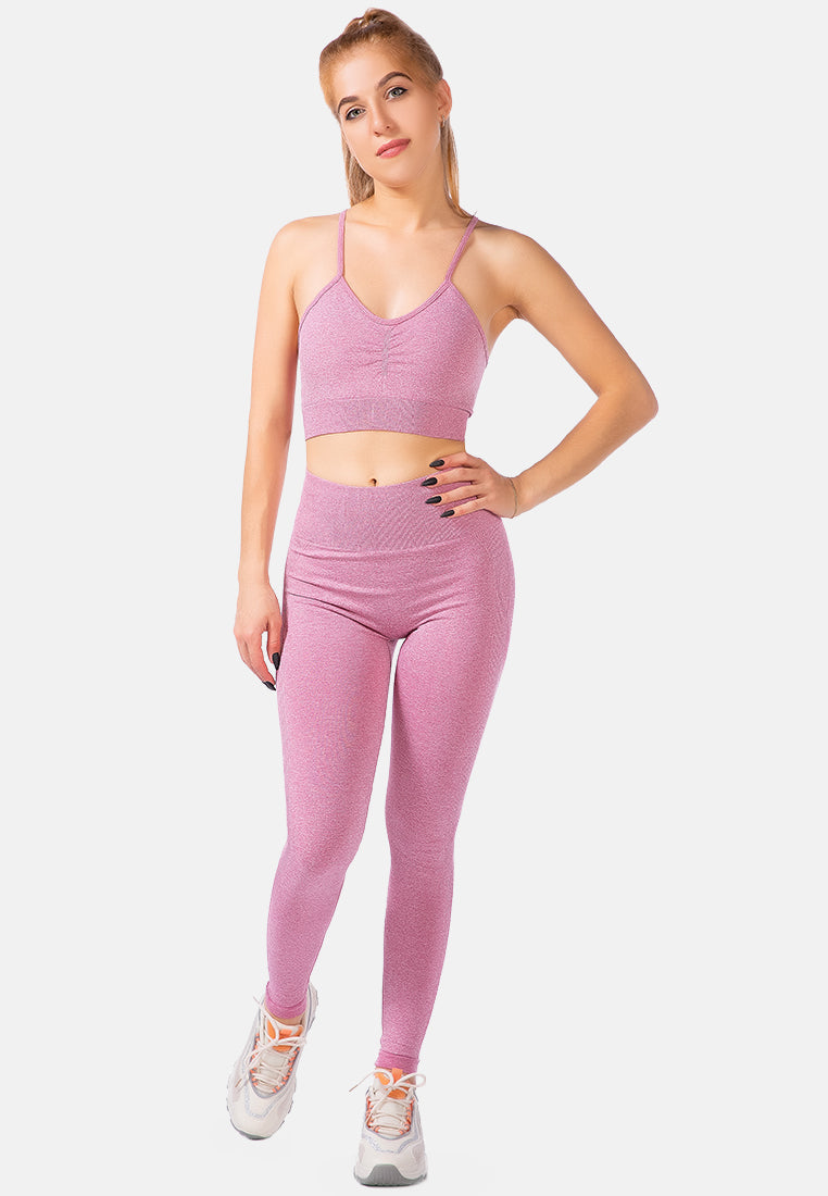 high waist gym leggings#color_pink