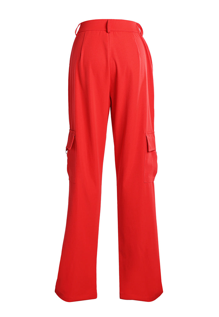 high waist cargo pants by ruw#color_tangerine