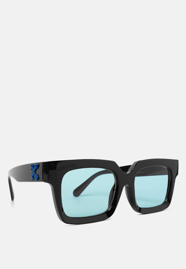 hip hop retro sunglasses#color_blue