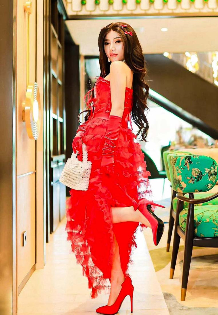 hornet high heeled satin pump sandals by ruw#color_red