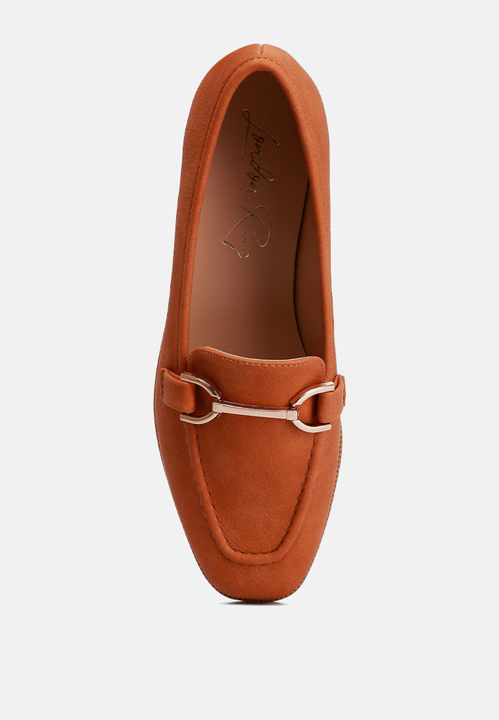 horsebit detail flat loafers by ruw#color_tan