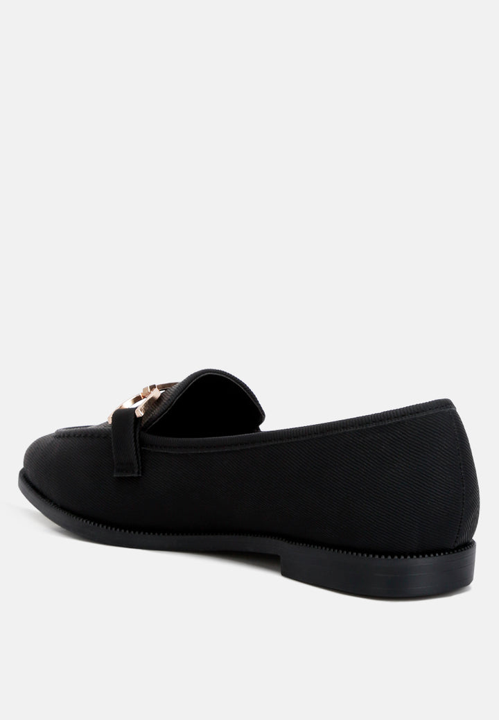 horsebit embellished flat loafers by ruw#color_black