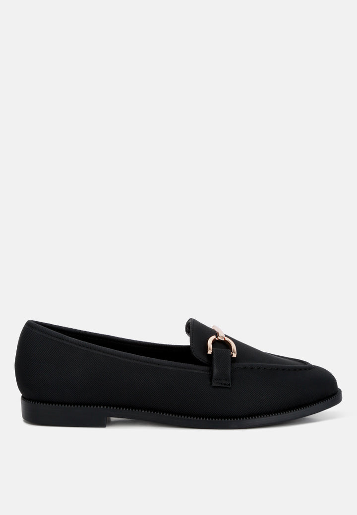 horsebit embellished flat loafers by ruw#color_black