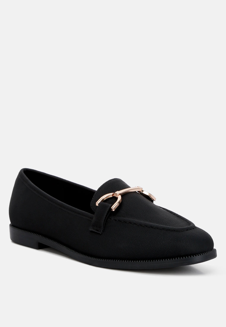 horsebit embellished flat loafers by ruw#color_black