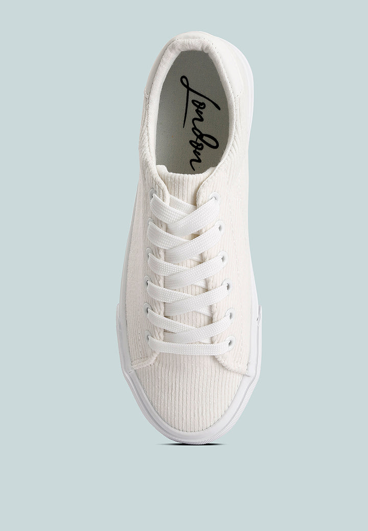 hyra solid flatform canvas sneakers by ruw#color_white