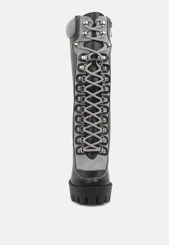 igloo over the ankle cushion collared boots by ruw#color_black-grey