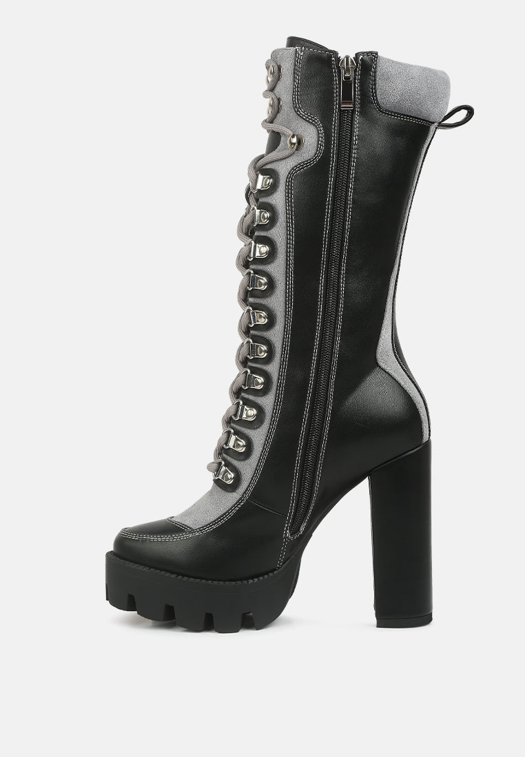 igloo over the ankle cushion collared boots by ruw#color_black-grey