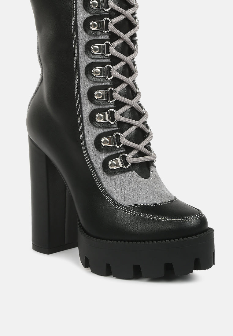igloo over the ankle cushion collared boots by ruw#color_black-grey