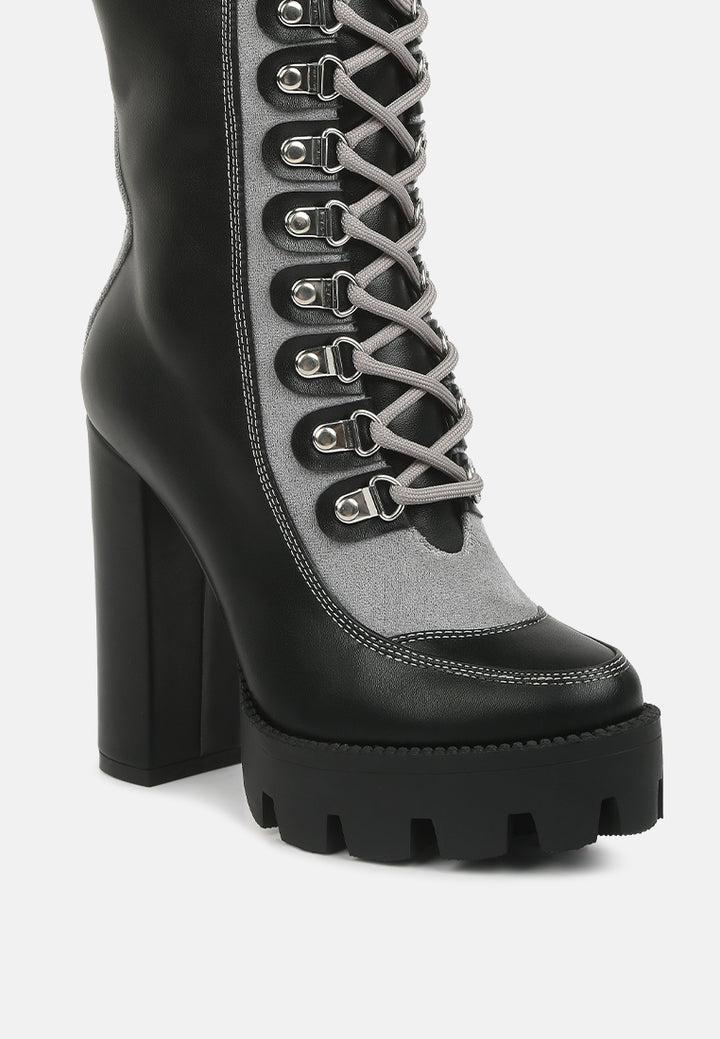 igloo over the ankle cushion collared boots by ruw#color_black-grey