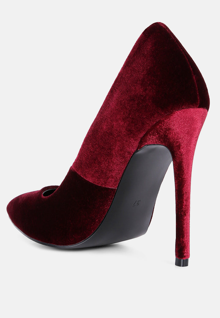 janessa velvet stiletto heel pumps by ruw#color_burgundy
