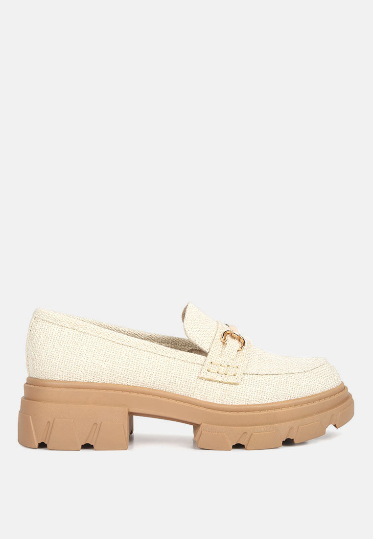 chunky platform heel loafers by ruw#color_beige