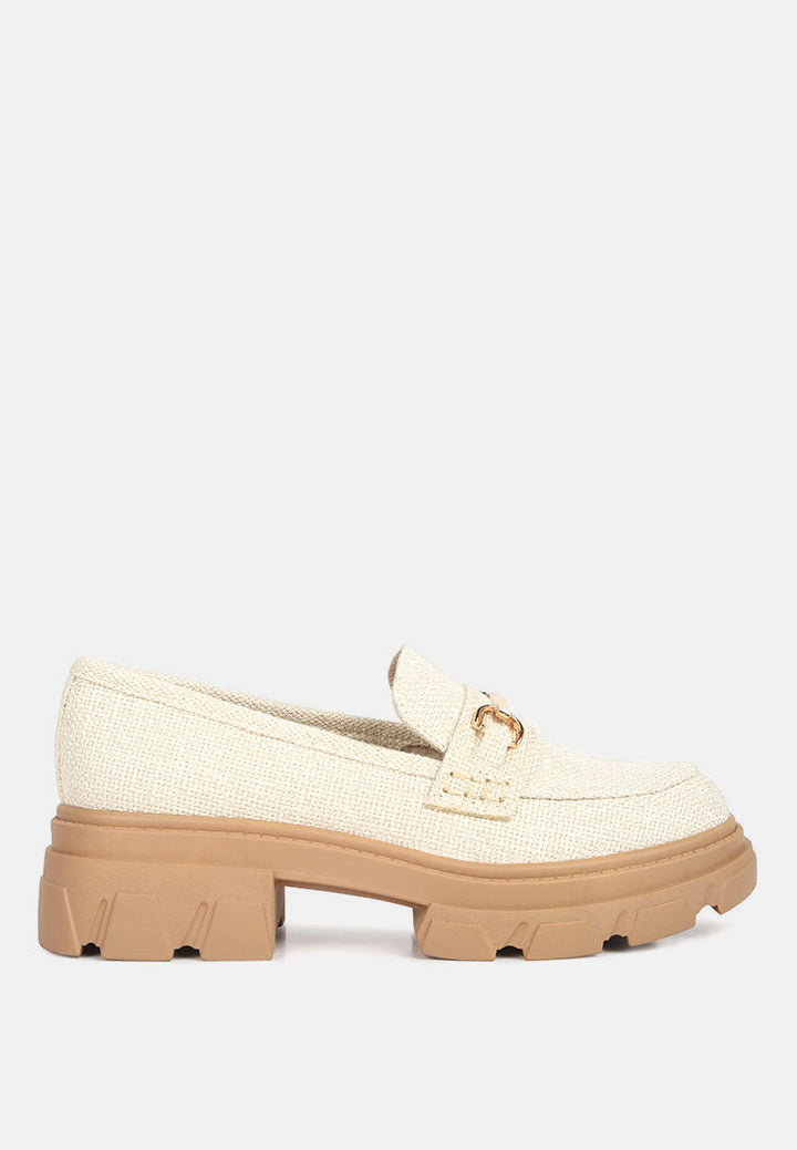 chunky platform heel loafers by ruw#color_beige