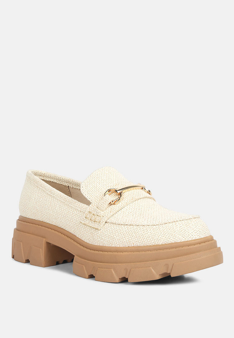 chunky platform heel loafers by ruw#color_beige