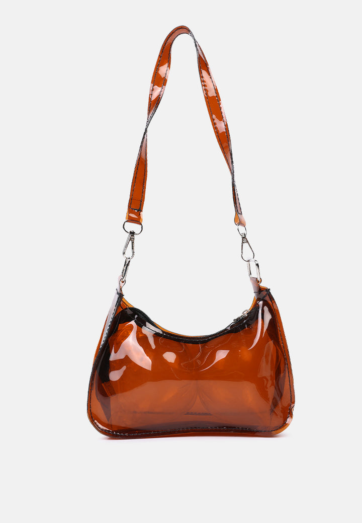 jelly baguette bag#color_brown