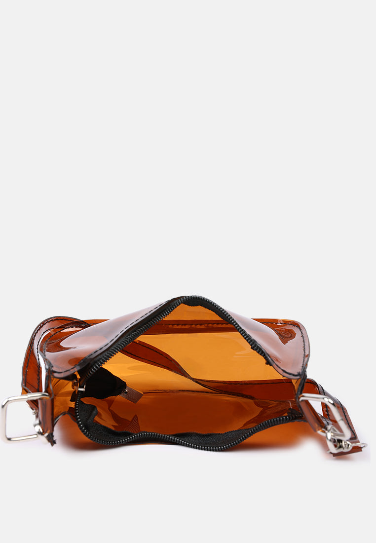 jelly baguette bag#color_brown