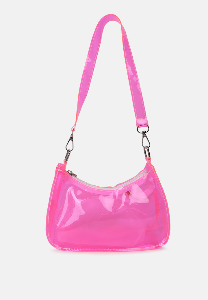 jelly baguette bag#color_pink