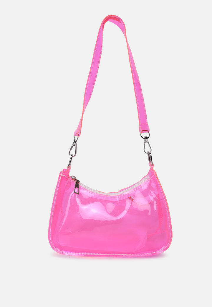 jelly baguette bag#color_pink