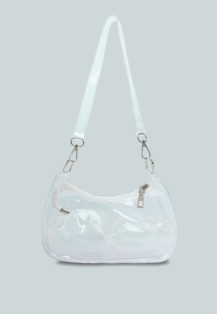 jelly baguette bag#color_transparent