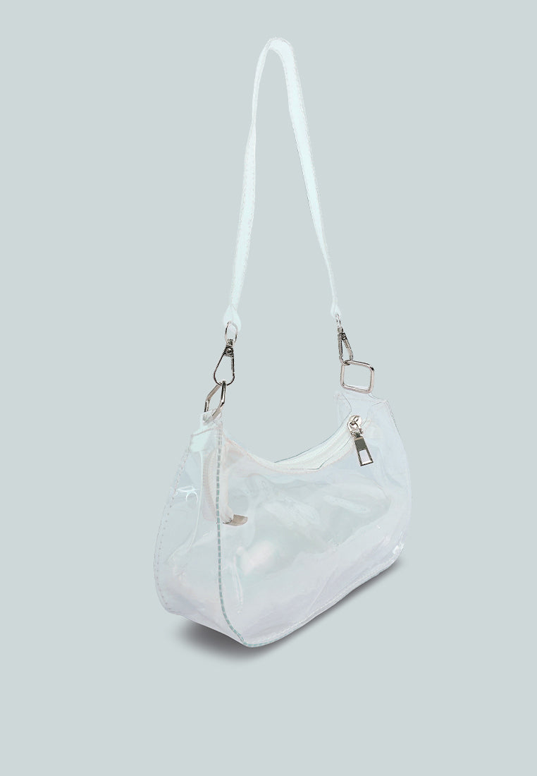 jelly baguette bag#color_transparent