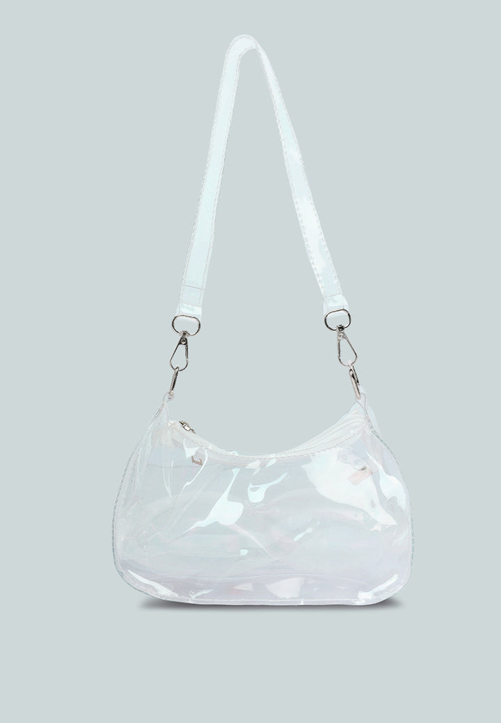 jelly baguette bag#color_transparent