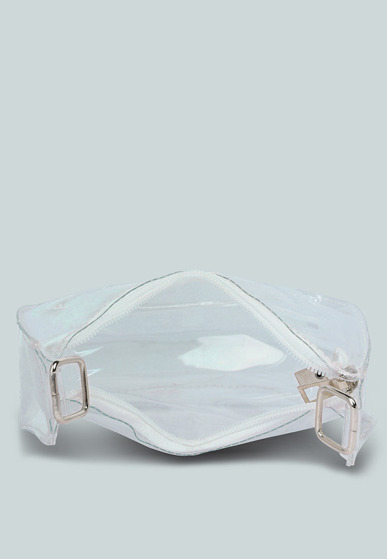 jelly baguette bag#color_transparent