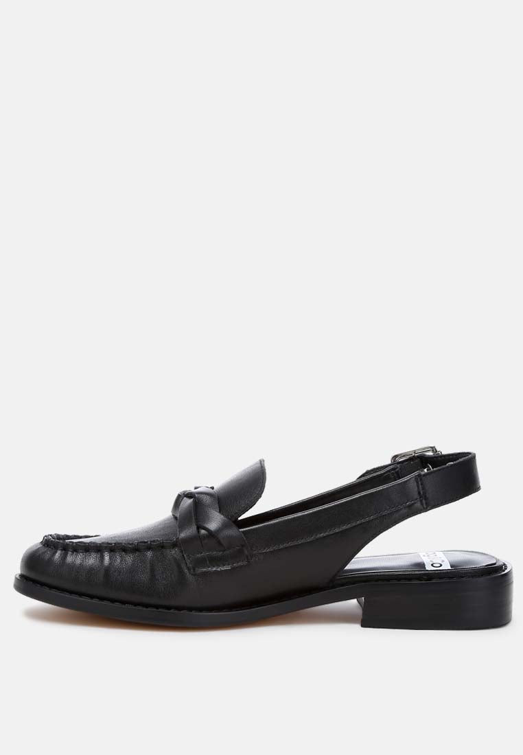 genuine leather loafer sandals by ruw#color_black