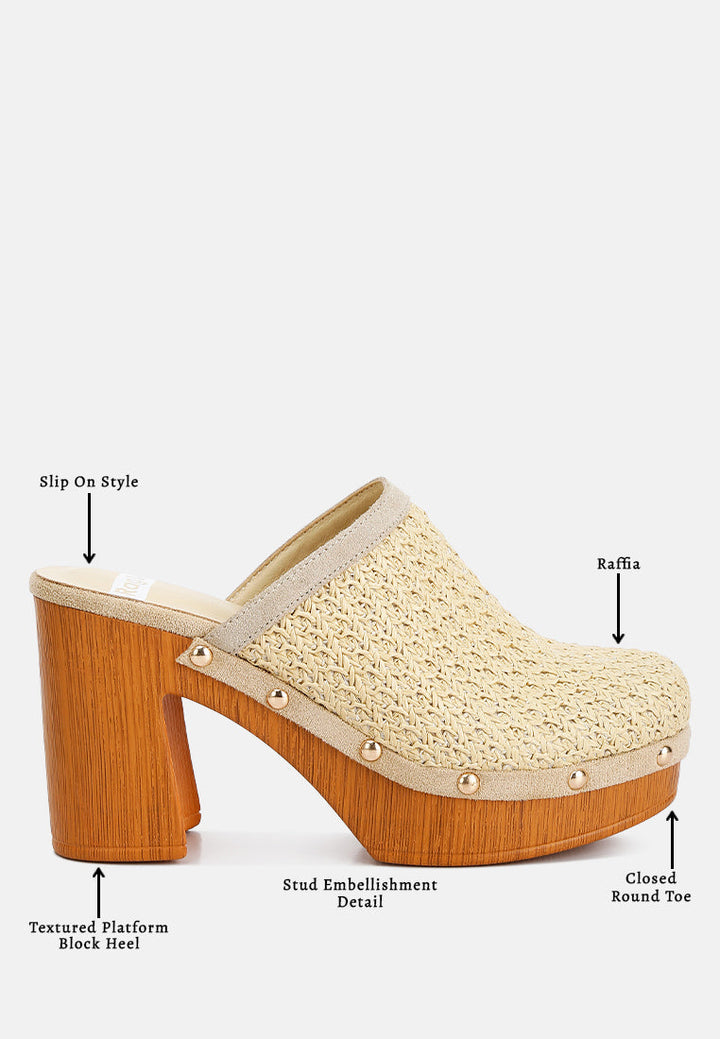 raffia platform clogs by ruw#color_natural