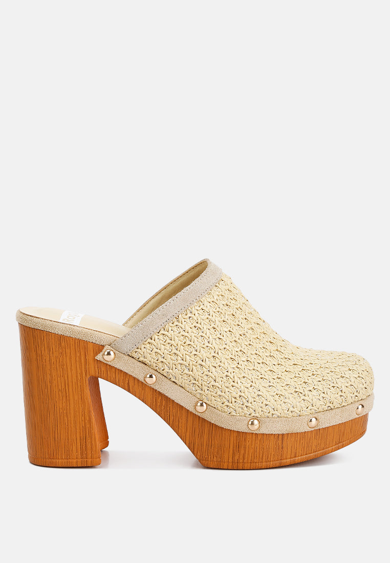 raffia platform clogs by ruw#color_natural