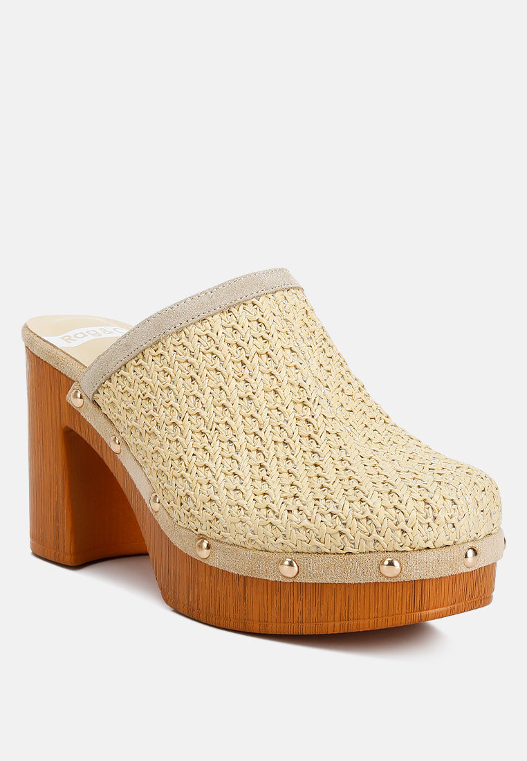 raffia platform clogs by ruw#color_natural