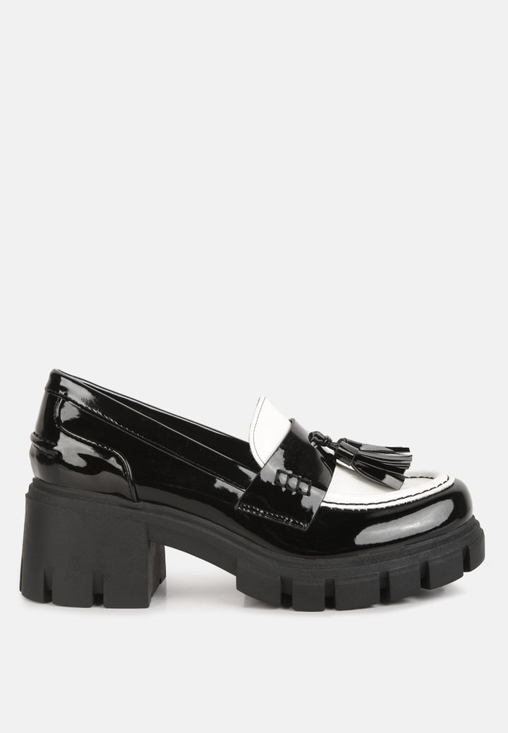 jonah tassels detail chunky loafers#color_black-white