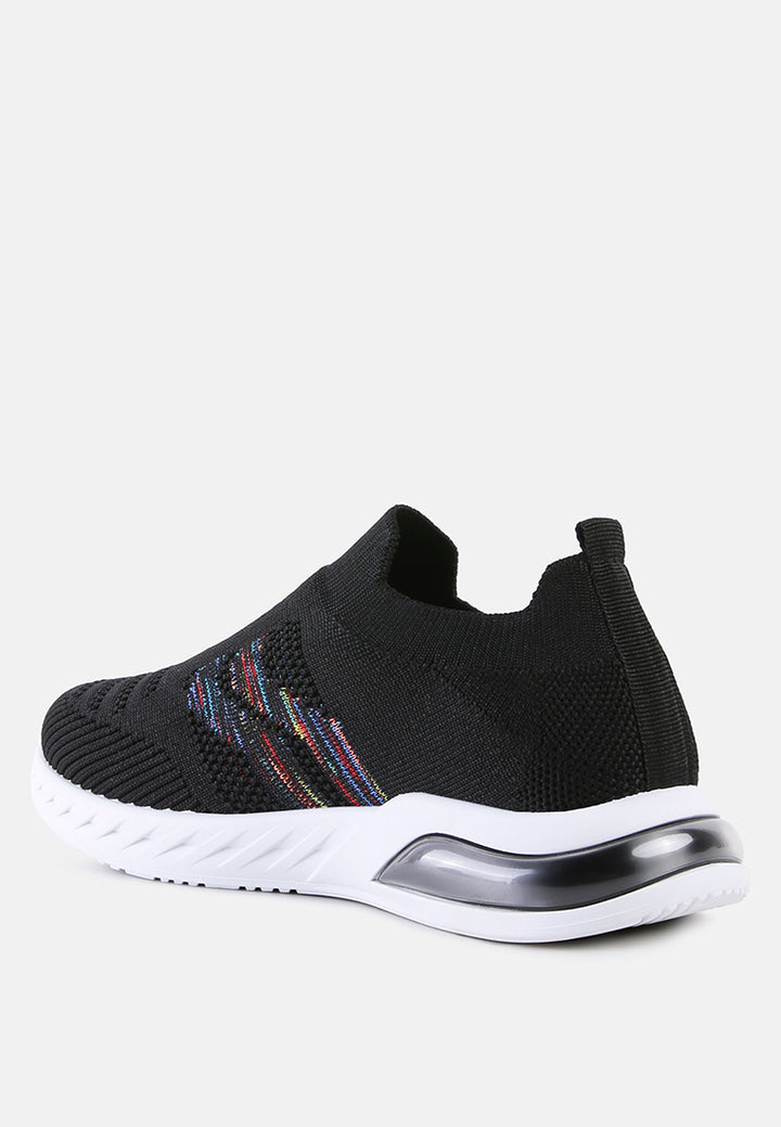 kids knitted shoes#color_black