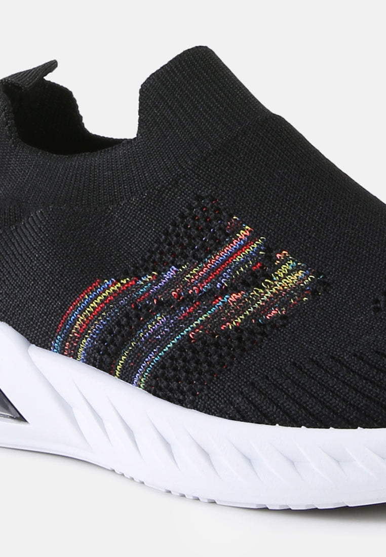 kids knitted shoes#color_black