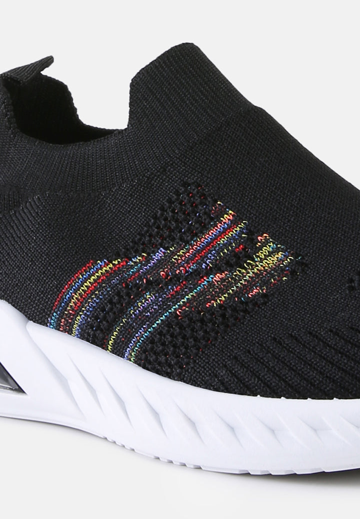 kids knitted shoes#color_black