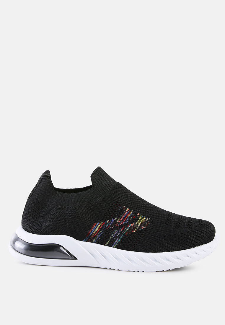 kids knitted shoes#color_black