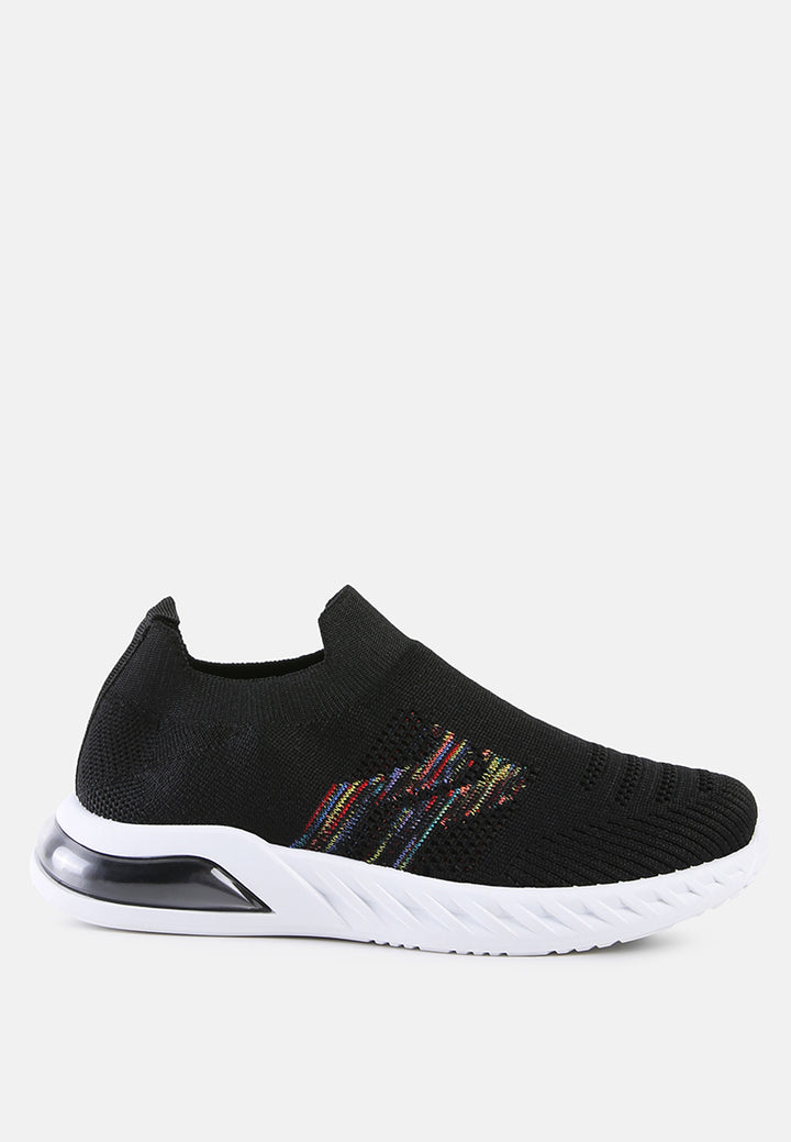 kids knitted shoes#color_black