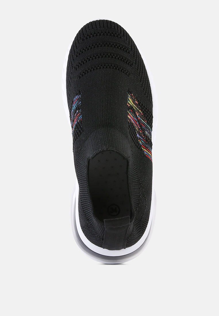 kids knitted shoes#color_black