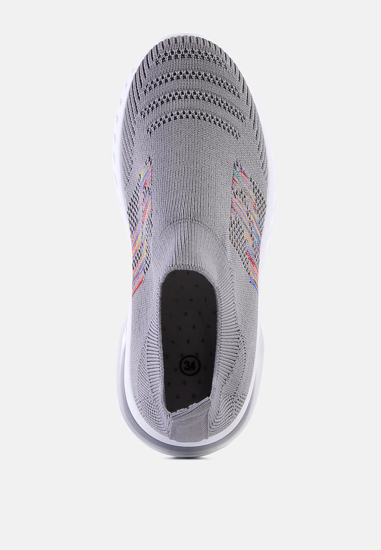 kids knitted shoes#color_grey