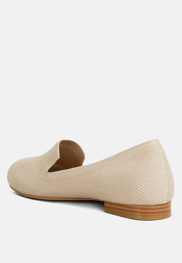 knitted flat heel loafers#color_taupe