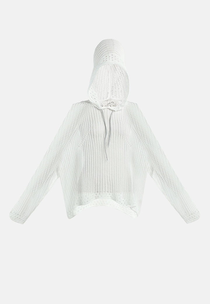 knitted hoodie#color_white