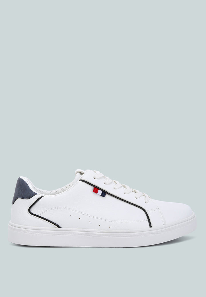 men's low top lace-up sneakers by ruw#color_white