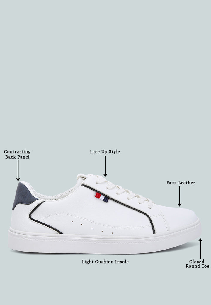 men's low top lace-up sneakers by ruw#color_white